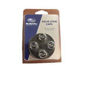 Subaru Set of 4 Valve Stem Caps Subaru Logo PSOA342L137